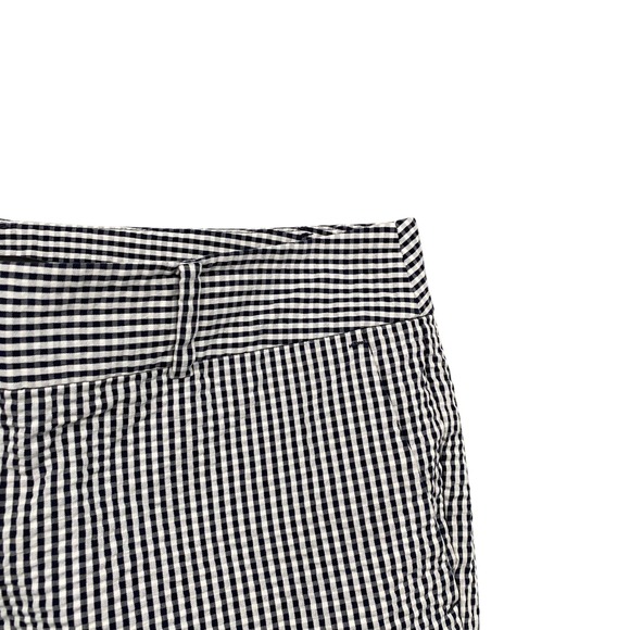 Ann Taylor Factory Gingham Cropped Pants Black White Career Casual‎ Women's 10 - Picture 3 of 11